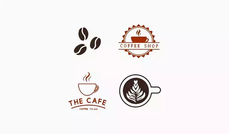 Дизайн Логотипов Отражает Концепцию Кофейни