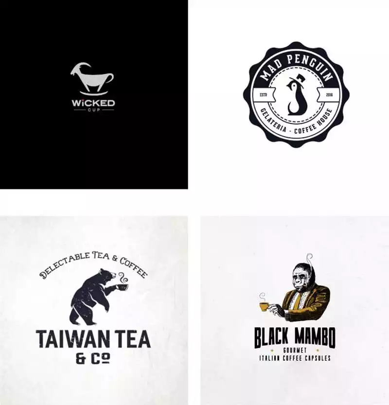 Кофейные Лого Подчеркивают Индивидуальность